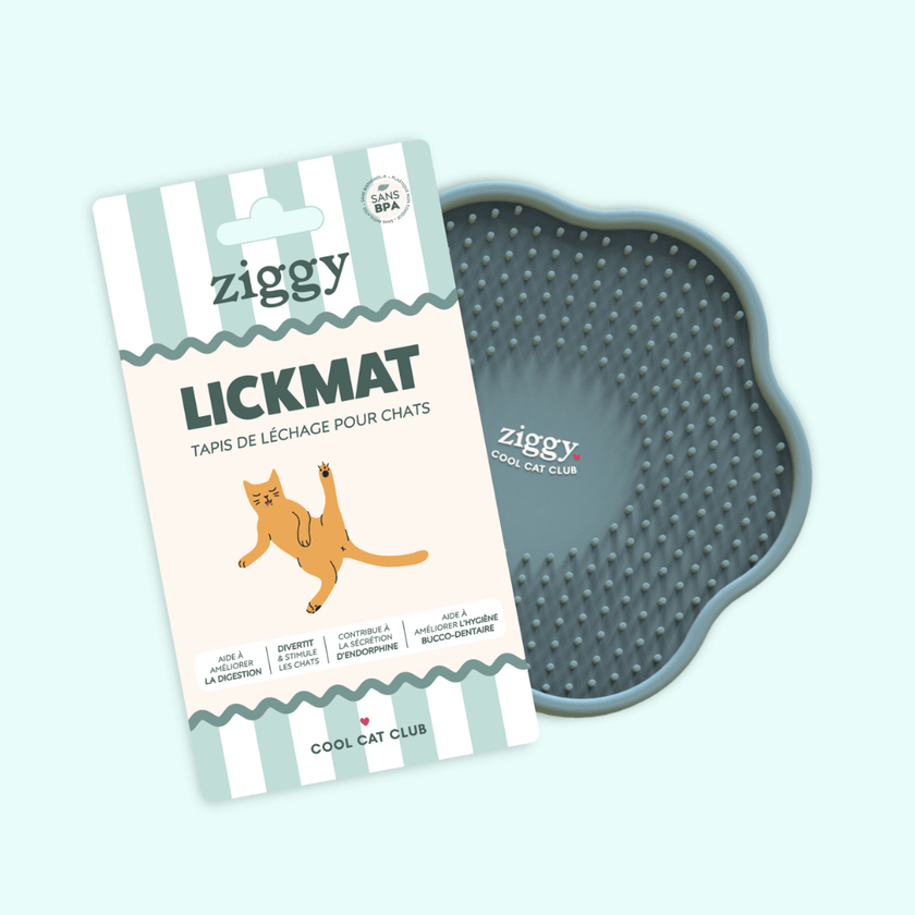 Tapis de léchage anti-glouton pour chat Ziggy