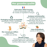 Garanties qualité de la pâtée Ziggy Vet pour chat souffrant de troubles urinaires, saine et sans amidon