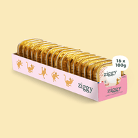 Lot de 16 pâtées de 100g Ziggy pour chaton au boeuf, saines et sans céréales