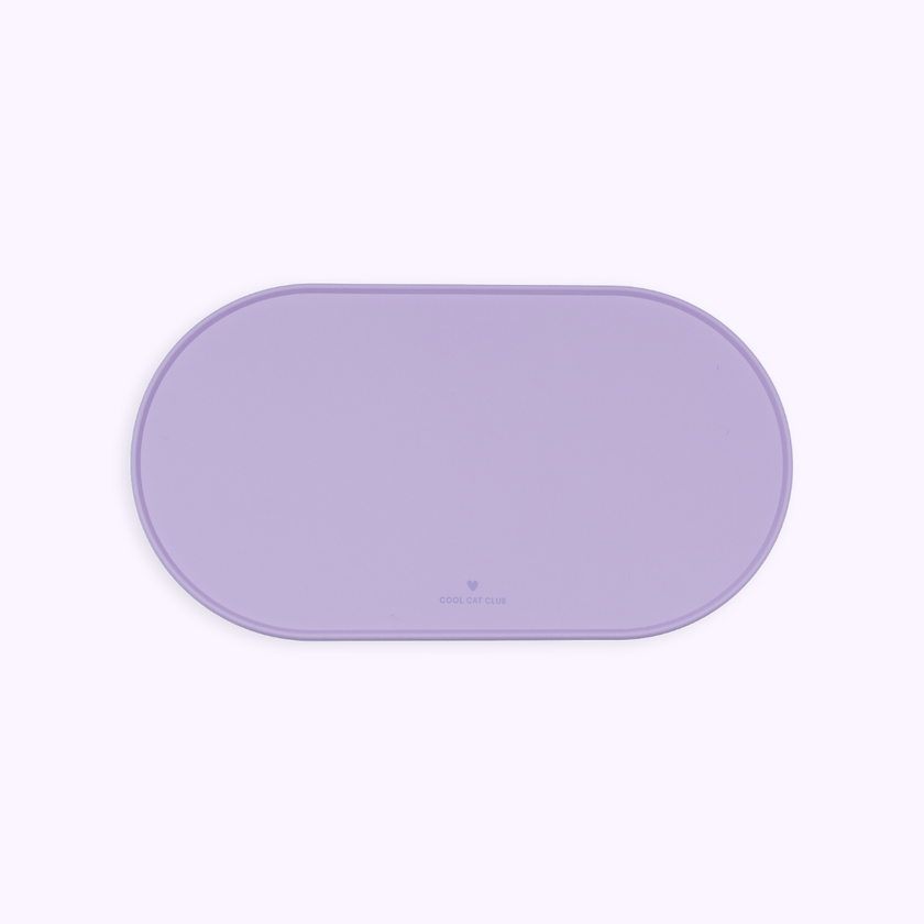 Tapis de gamelle pour chat violet de la marque Ziggy