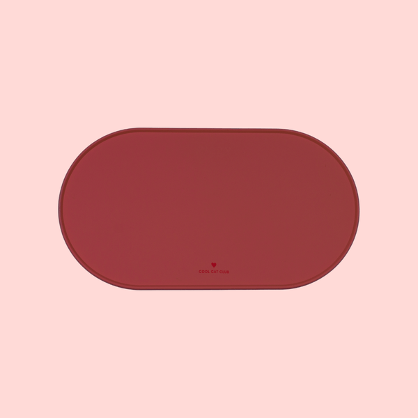 Tapis de gamelle pour chat rose de la marque Ziggy