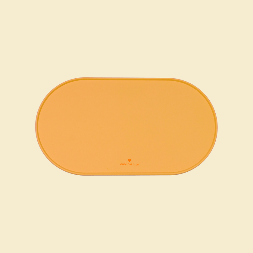 Tapis de gamelle pour chat jaune de la marque Ziggy