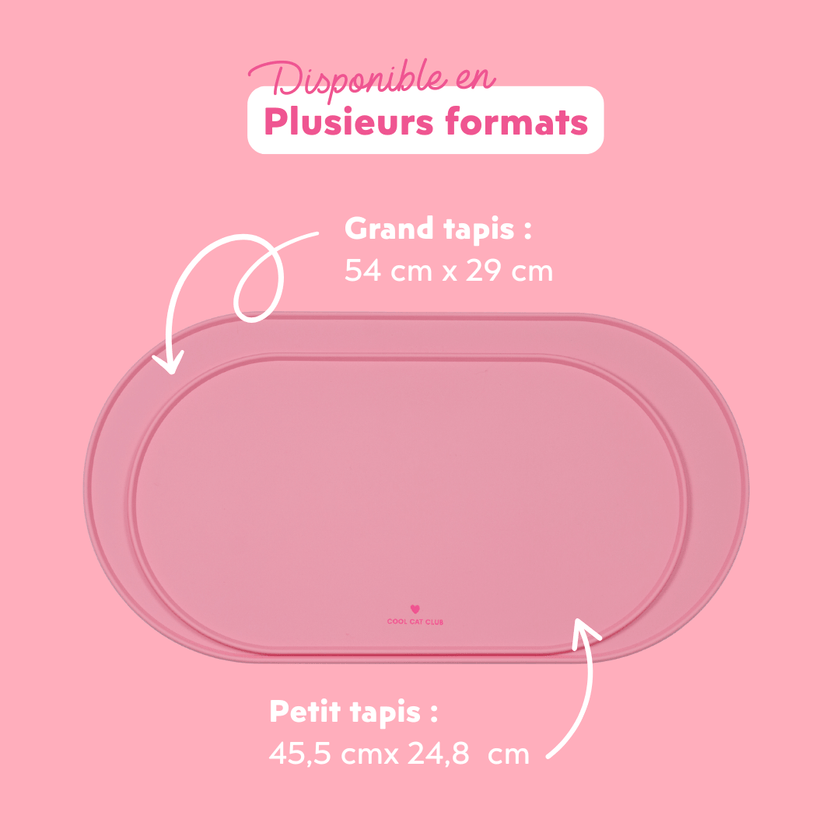 Tailles des tapis de gamelle pour chat Ziggy